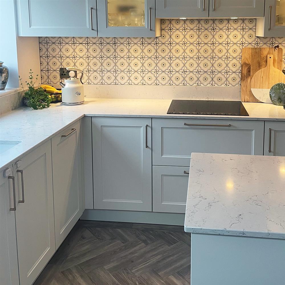 Wentworth flower patterned wall tiles